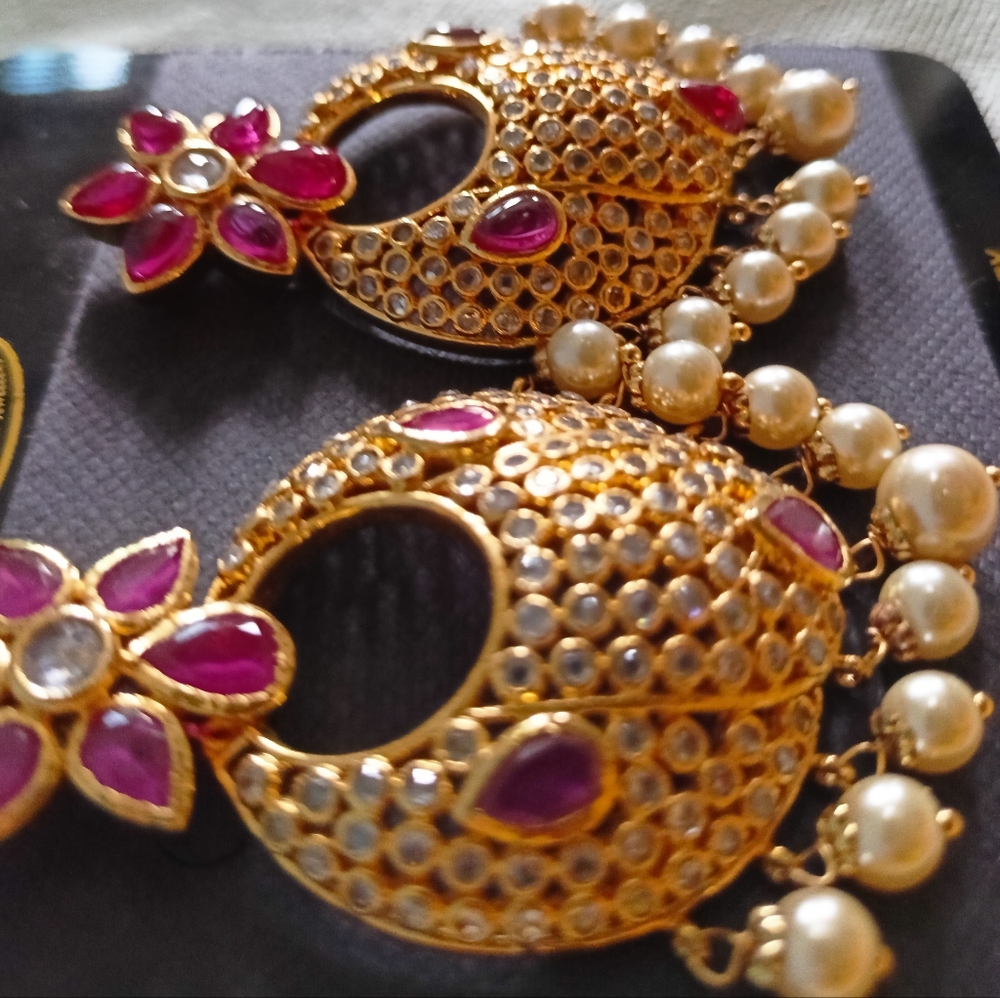 Cz big earrings - Picture 2 of 4